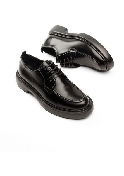 Black Arjen 3296 Hakiki Deri Erkek Casual Siyah