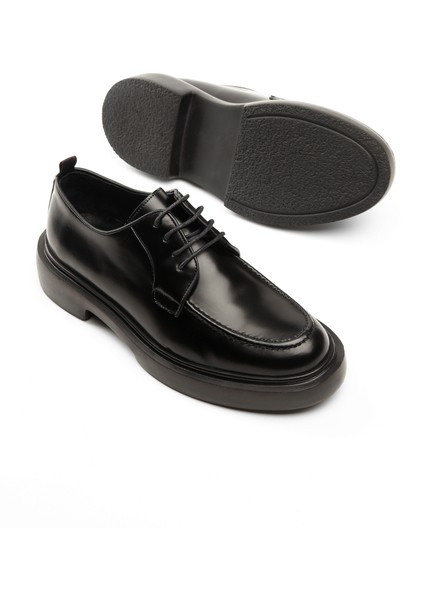Black Arjen 3296 Hakiki Deri Erkek Casual Siyah