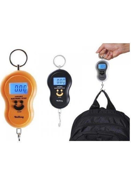 Gülen Yüz Dijital El Kantarı 50KG Baskül Hassas Elektronik Terazi Net Okunur Rakamlı Işıklı Ekran