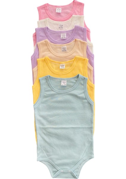 Büyük Boy Çocuk Çıtçıtlı Body Renkli 5-6- 7 -8-9 pamuklu esnek (6 Adet)