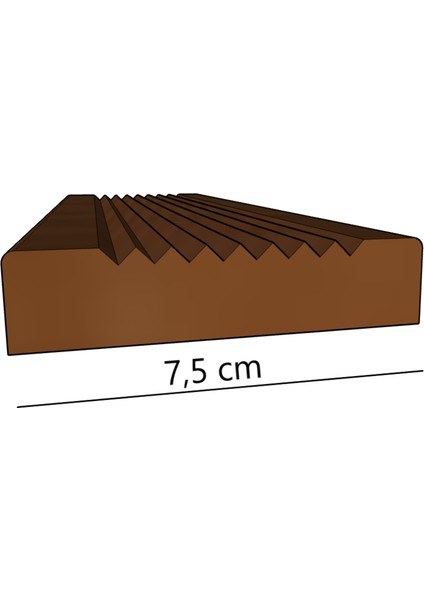 Ahşap Deck Kahverengi Zemin Döşeme 250 cm 5 Adet