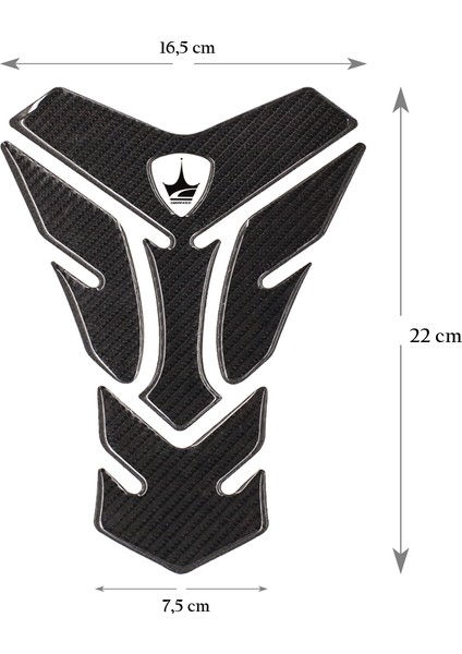 Ducati, Mv Agusta ile Uyumlu Universal 6d Karbon Tank Pad GC06