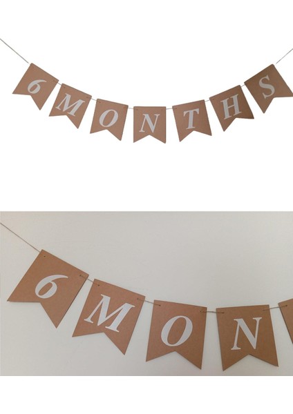 6 Months Yarım Yaş Retro Banner Süs 105 cm x 17 cm fiyatları