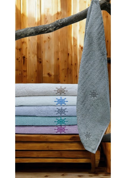 Bambu Dümen Nakışlı Banyo Havlusu
