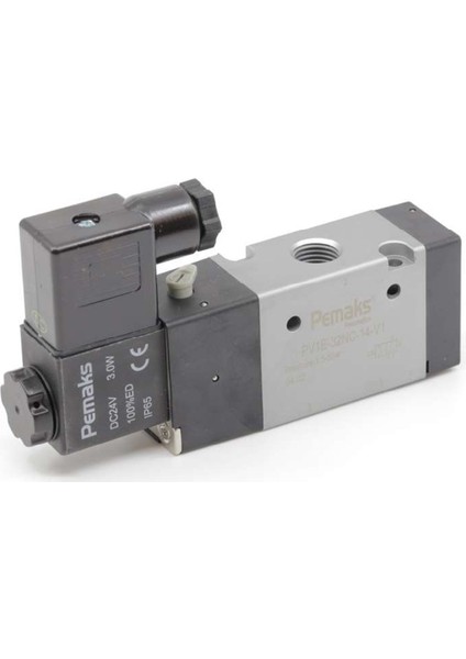 PV1E Serisi 1/4" 3/2 Tek Bobin Valf Normalde Kapalı 24VDC