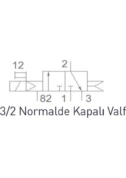 PV1E Serisi 1/4" 3/2 Tek Bobin Valf Normalde Kapalı 24VDC