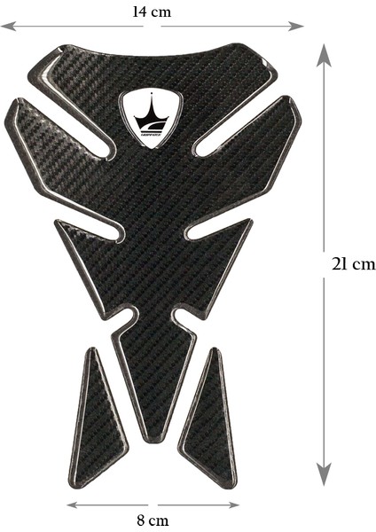 Ducati, Mv Agusta ile Uyumlu Universal 6d Karbon Tank Pad GC04