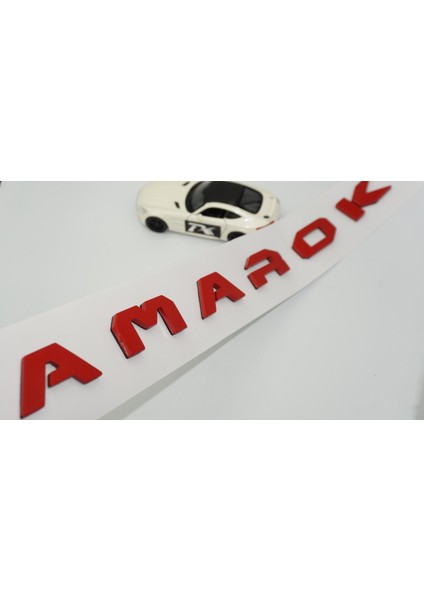 Vw Volkswagen Amarok Ön Kaput Kırmızı Abs Yazı Logo Amblem
