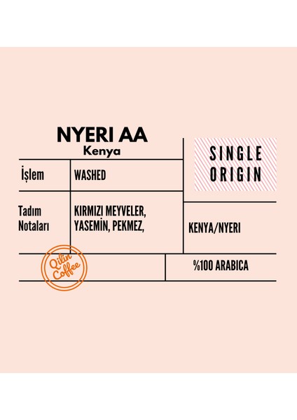 Kenya Nyeri Aa 500 G Filtre&espresso Kahve