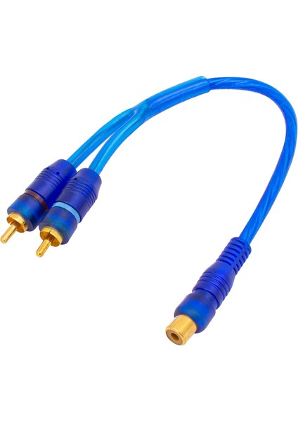 Powermaster Anfi Y Kablo 1 Dişi 2 Erkek 25 cm Silikon Kablo Amfi Y Kablo Rca Cadence Kablo