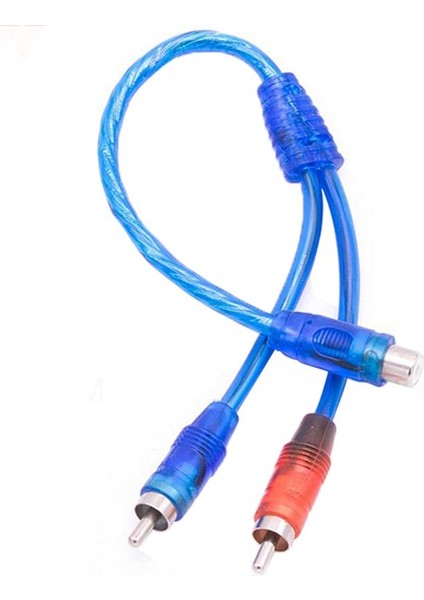 Powermaster Anfi Y Kablo 1 Dişi 2 Erkek 25 cm Silikon Kablo Amfi Y Kablo Rca Cadence Kablo