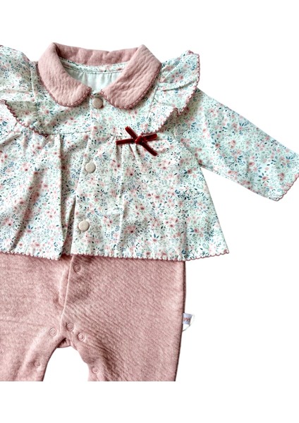 Kroşetalı Kız Bebe Yakalı Patikli Yenidoğan Tulum Çiçekli Gül Kurusu– fiyatları