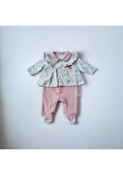 Kroşetalı Kız Bebe Yakalı Patikli Yenidoğan Tulum Çiçekli Gül Kurusu– fırsatları