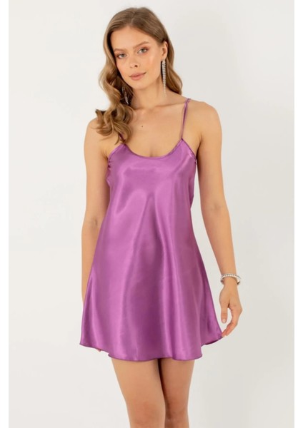 Faryanight Saten Ip Askılı Şık Mini Gecelik fiyatları