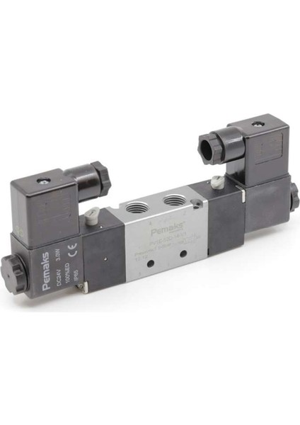 Pv1 Serisi 5/2-1/8 Çift Bobin Solenoid Valf 24VDC