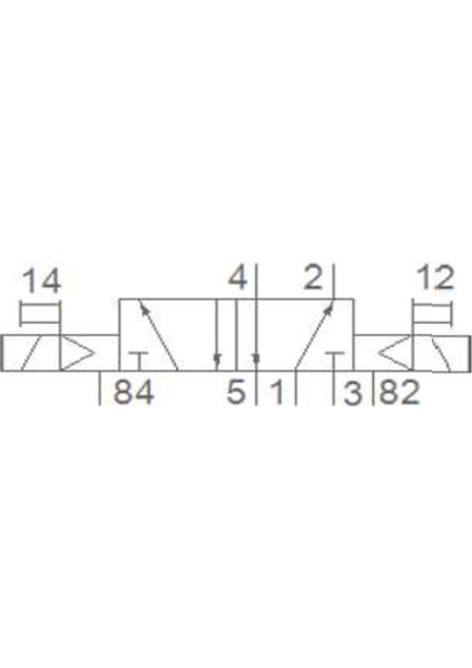 Pv1 Serisi 5/2-1/8 Çift Bobin Solenoid Valf 24VDC