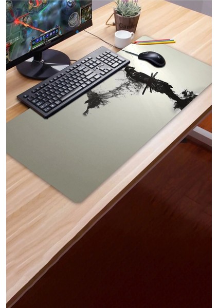 Sonictouch Ultragrand Kuzgun ve Samuray Dikişsiz Xxl Gaming Oyuncu Masaüstü Siyah Beyaz Klavye Mouse Pad 40X90CM modelleri
