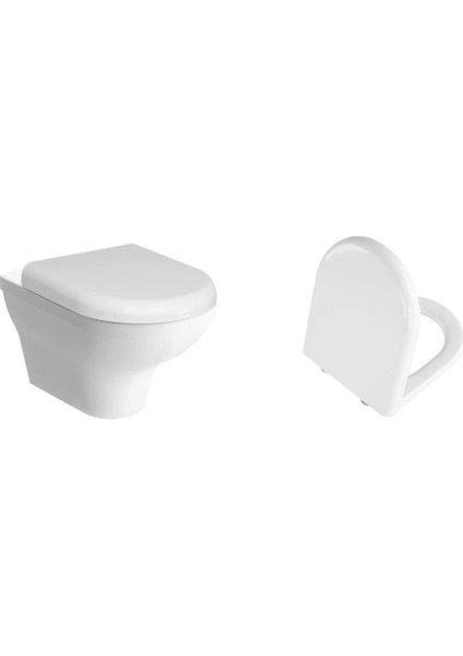 Zentrum Asma Klozet + Vitra Yavaş Kapanır Kapak+ Vitra Gömme Rezervuar Set