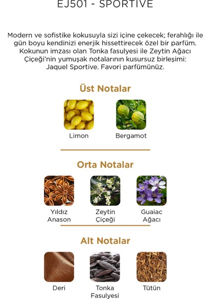 EJ501 Exclusive Erkek Parfüm 50ML, Limon, Bergamot, Gayakum Ağacı, Tonka Fasülyesi fırsatları