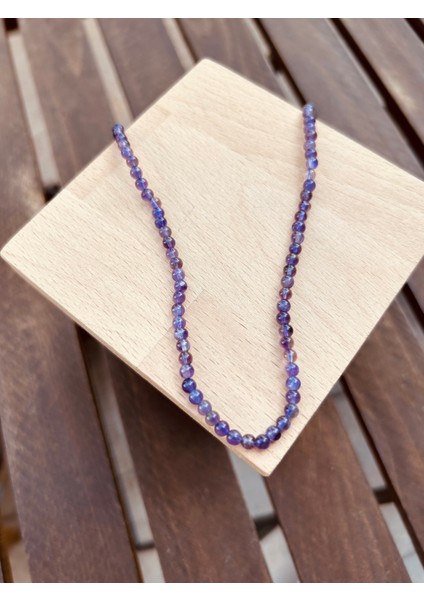 Design Ametist Doğal Taşlı Kolye