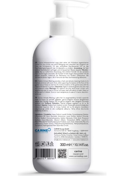 Carıne Genital Bölge Yıkama Losyonu 300 ml fiyatları