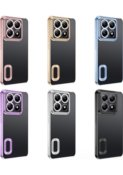 Xiaomi 14T Pro Kılıf Logo Yeri Açık Kamera Lens Korumalı Renkli Kenarlı Şeffaf Silikon fiyatları