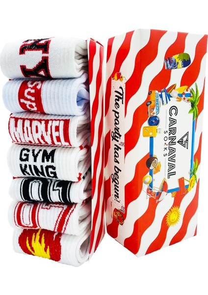 7'li Spor-2 Gym Atletik Spor Çorap Set 1023