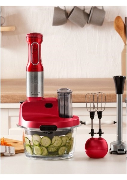 1,5 Lt Cam Hazneli Inox Gövde 2000W Turbolu , 4 Kanatlı Çelik Bıçak Mutfak Robotu & Blender Seti + Mutfak Tartısı fiyatları