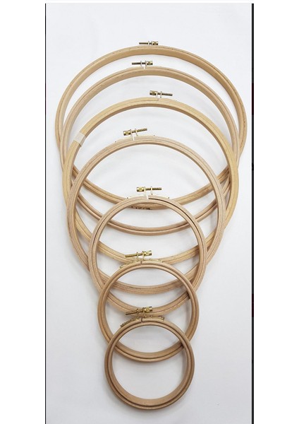 Ipek Hobi 29.5 cm Yuvarlak Vidalı Ahşap Nakış Kasnağı