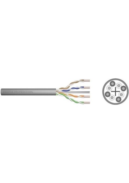 Dıgıtus Cat6 Utp 23AWG Gri 500M Makara Lszh Kablo 0.55MM DK-1612-VH-5