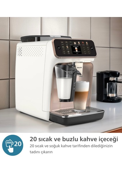 Lattego 5500 Serisi Silentbrew, 20 Sıcak & Soğuk Kahve Hızlı Başlangıç Tam Otomatik Espresso Makinesi, Onerous Lambader Hediye
