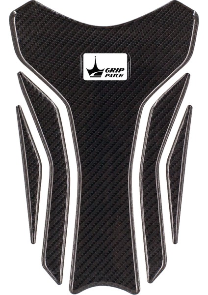 Aprilla, Ktm, Kawasaki, Suzuki ile Uyumlu Universal 6d Karbon Tank Pad GC07