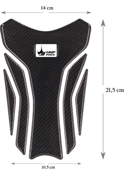 Aprilla, Ktm, Kawasaki, Suzuki ile Uyumlu Universal 6d Karbon Tank Pad GC07 modelleri
