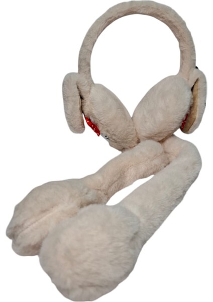 Kız Çocuk Bej Renk Hello Kitty Figürlü Pompalı ve Sesli Oynar Kulak Kışlık Peluş Kulaklık indirimleri