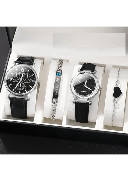 Sevgiler Içim Özel Tarz Saat & Bileklik Seti 2 Adet