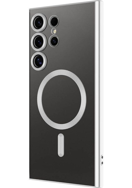 Samsung Galaxy S25 Ultra Kılıf Kamera Lens Korumalı Renkli Magsafe Şeffaf Silikon