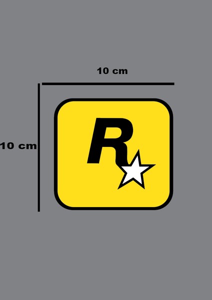 Gta Vice City R Logo Sticker - Oto Bagaj Sticker Vw R 10X10 fiyatları