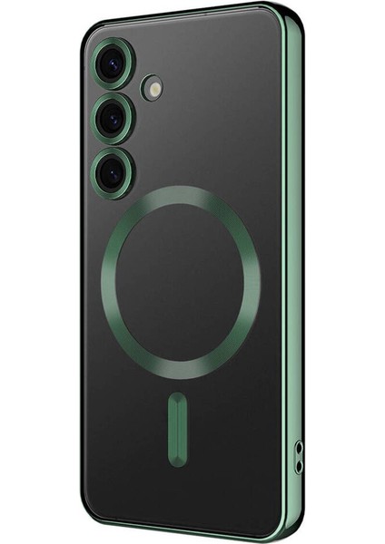 Samsung Galaxy S25 Plus Kılıf Kamera Lens Korumalı Renkli Magsafe Şeffaf Silikon