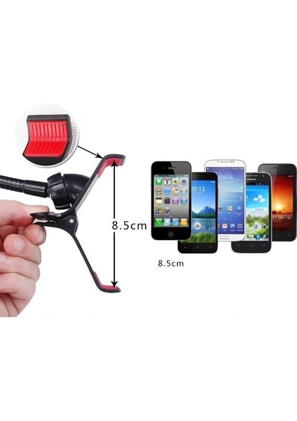 Akrobat Telefon Tutucu Oynar Başlıklı Siyah modelleri