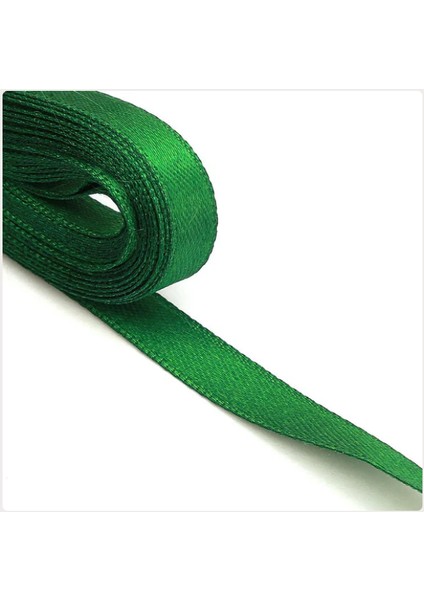 Yeşil 3,8 Cm Saten Kurdela 10 Metre 5 Adet
