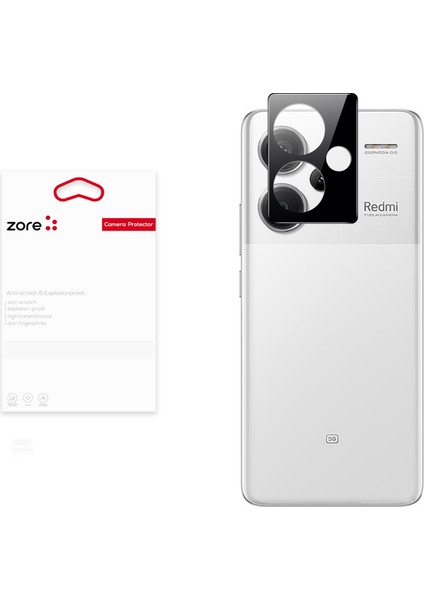 Xiaomi Redmi Note 13 Pro Plus 5g Uyumlu Zore 3D Kamera Camı-Siyah