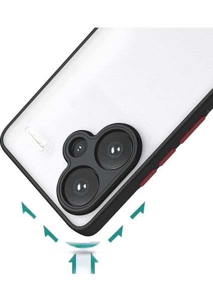 Xiaomi Redmi Note 13 5g Uyumlu Kılıf Hux Kapak-Siyah