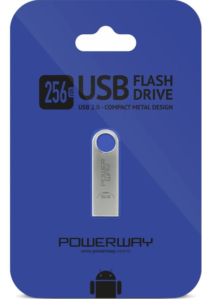Powerway 256 GB Metal USB 2.0 Flash Bellek