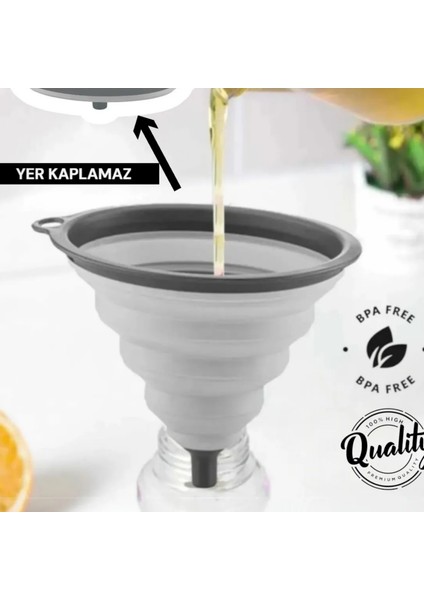Katlanabilir Huni Akordiyon Huni, Yer Kaplamaz Silikon, Kolay Kullanım Silikon Huni fiyatları