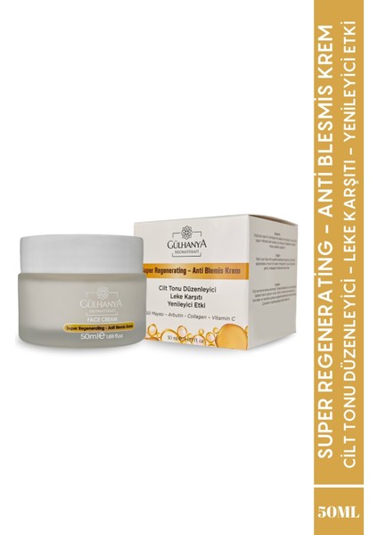 Super Regenerating-Anti Blemis Krem (Cilt Tonu Düzenleyici ve Yenileyici Etki) Gül Mayası + Arbutin + Collagen