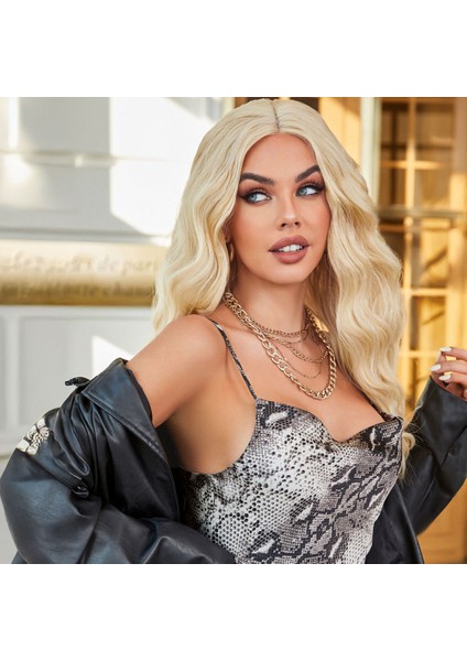 Su Dalgalı Soğuk Platin Fiber Sentetik Tül Peruk fiyatları