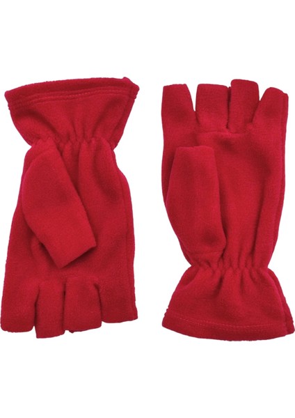 Unisex Kışlık Kırmızı Parmaksız Kesik Yarım Parmak Termal Polar Eldiven Glove modelleri