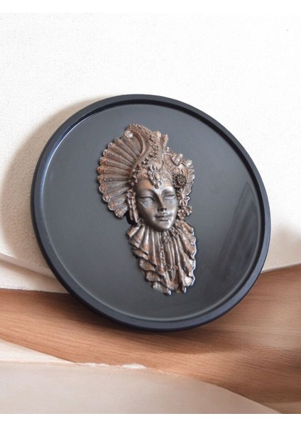 El Yapımı Antik Yüz Epoksi Tablo – Eşsiz Sanatsal Dekor