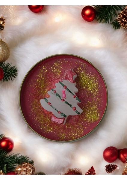 Işıltılı Çam Ağacı Şeklinde Yılbaşı Temalı Dekoratif Parlak Kokulu Mum fiyatları