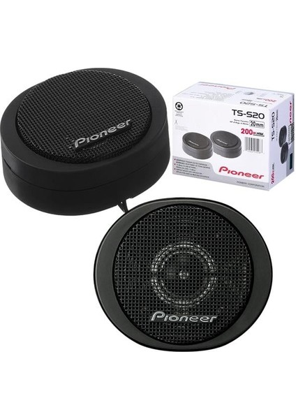 Pıoneer TS-S20 3/4 20MM 200 Watt Hard Dome Super Tweeter Tiz Hoparlör (2li Takım)